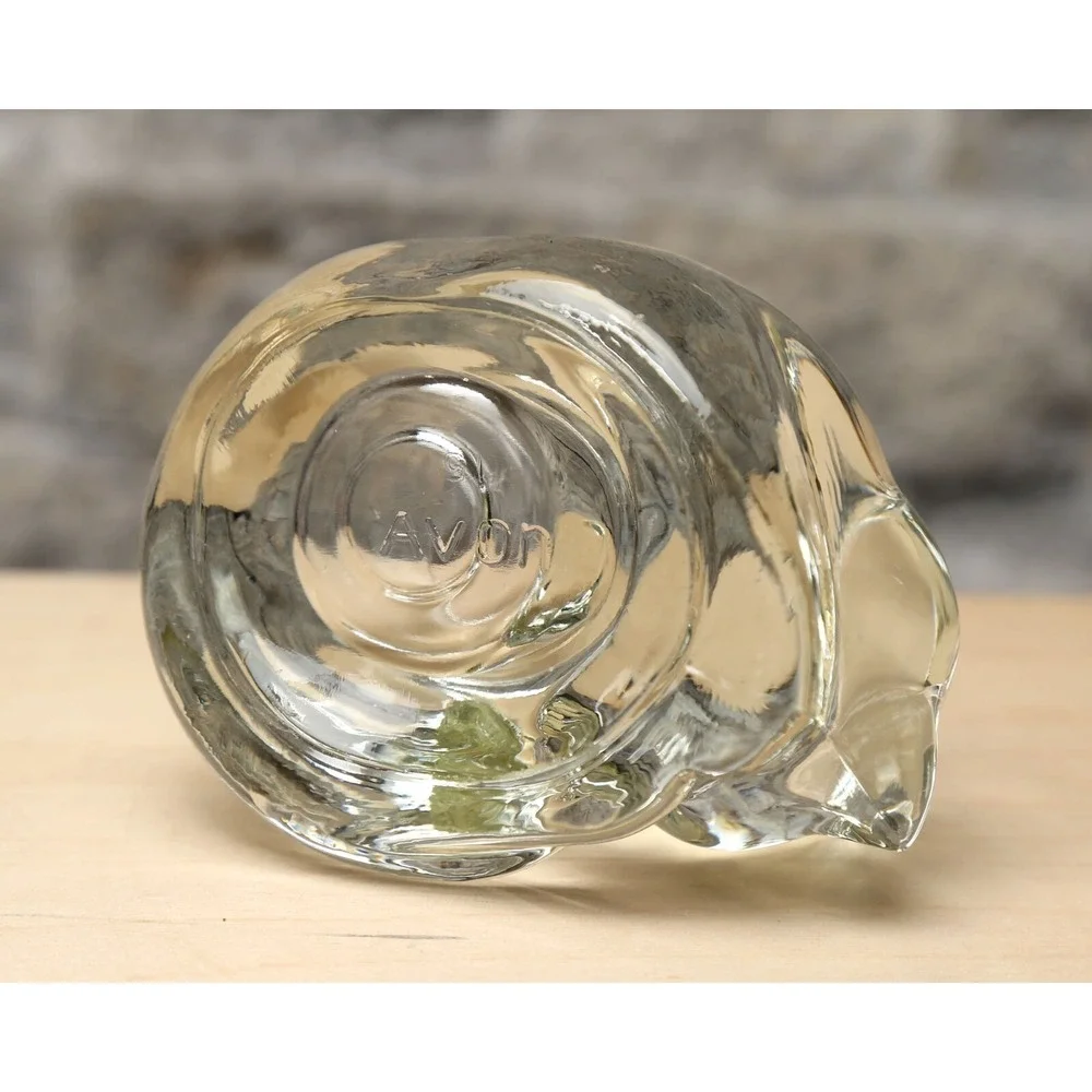 Indiana Glass Sleeping Cat Kitten Glass Votive Candle Holder Vintage